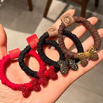 Korea Dongdaemun fashion jewelry rhinestone bow hair accessories cute girl high elasticity Japanese and Korean travel headgear
