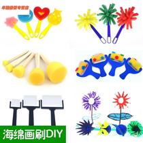 Special foam stick graffiti sponge roller template painting color painting childrens tools art set
