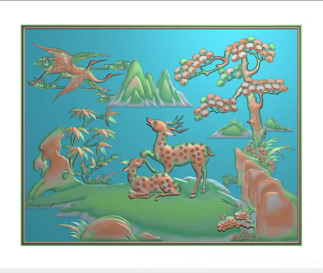 鶴鹿同春 鹿鹤同春