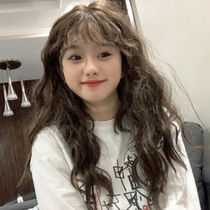 Wig womens long hair net red daily lolita long curly hair corn hot wool roll sweet jk natural full head cover