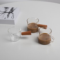 ins Japanese style with espresso scale milk jug steak juice bucket dipped in small milk cup milk jug