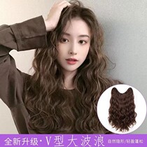 Wig female hair net red wig egg roll French perm wool roll lazy romantic curly hair V-shaped wig