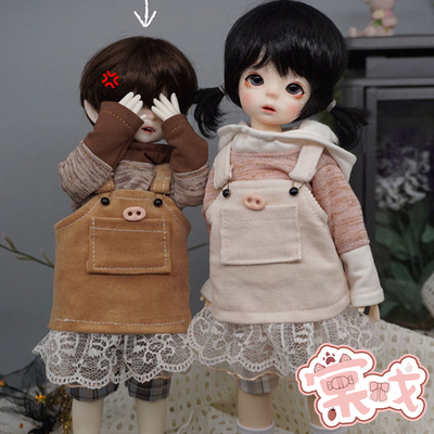 taobao agent [Tang opera BJD baby clothing] Clothing [Good Morning DE Set Hermore] 6 -point small pink pig Xiaofa pig