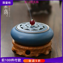 Sandalwood stove antique ceramic household indoor incense burner for Buddha creative tea ceremony Chinese aromatherapy