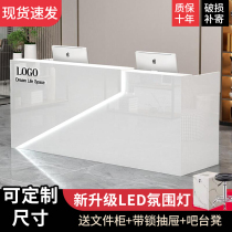 Corner high-end front desk cashier company reception desk bar welcome desk shop beauty salon hotel 4s shop counter