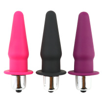 Adult products silicione vibrating finger anal plug sex toys