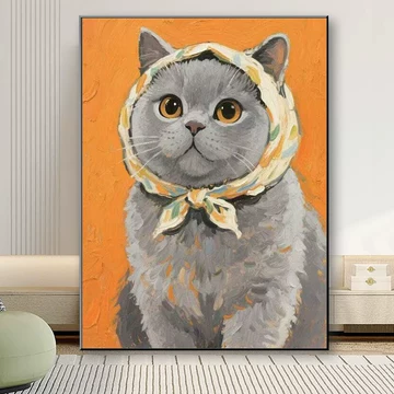 油彩画　猫 数字油画猫猫-数字油画猫猫促销价格、数字油画猫猫品牌- 淘宝