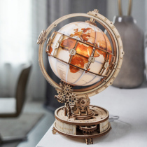 Rare objects ultra-atmosphere small night light luminous globe 3d stereo puzzle diy assembled wood model