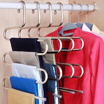(Quick delivery) Pants rack Stainless steel pants rack Pants rack Multi-layer Pants rack Multi-function Multi-layer Hanger Five-layer