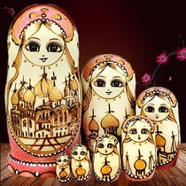 Cover Baby Toy Girl 7 Floors Gift Pure Artisanal branded Gold Wooden Handicraft Pendulum web Red Child Puzzle