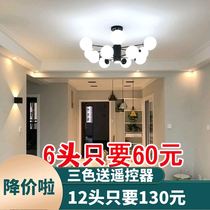 Nordic Living Room Chandelier A Magic Bean Lamp Creative Personality Brief Modern Bedroom Restaurant Home Led Package Lamps