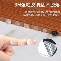 Silicone transparent door stopper anti-crash and post door knob door rear anti-bumping buffer muted anti-punch door resistance