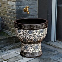 Chinese household toilet floor-standing size conjoined washing mop pool balcony integrated mop pool mop pool basin