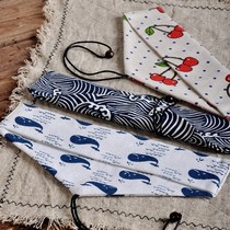 Portable tableware cloth bag sanitary cloth bag travel student opening spoon chopsticks set storage bag straws