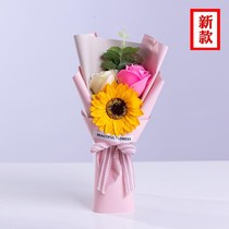 Kindergarten Teachers Day Gift flower female teacher 2021 new send teacher bouquet activity accompanied by hand gift dry flowers