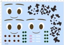 81423 full version of milk small box homemade model dairy cow spotty eye doll doll doll A5