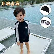 Bellanson Horse children swimsuit boy long sleeve sunscreen quick dry one-piece male baby handsome young swimsuit