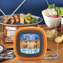 Thermometer Kitchen Baking Probe Thermometry Double Food Barbecue 2 Touch Oven Screen Electronic Instrument Inverted Chain Hand Ton