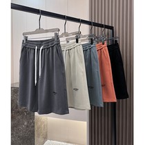 Summer tilt quality leisure new heavy cotton shorts loose breathable sweating fashion simple and pentated pants