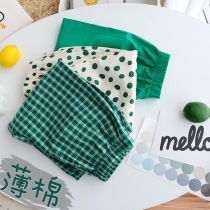Baby plate lamps pants summer thin boys and girls cotton mosquito anti-mosquito pants baby summer childrens home pants