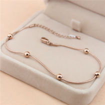 Titanium steel snake bone ankle chain female student Korean version simple and versatile lucky star foot necklace net red trinket does not fade