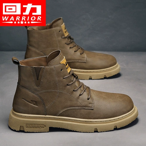 Warrior, Martens, мужские высокие сапоги в английском стиле для кожаной обуви, осенние, в британском стиле