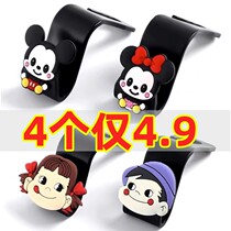 Car seat backrest hook cartoon cute seat rear hook multifunctional car interior small hook creative