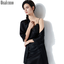 2021 new sexy silk pajamas womens summer suspender night dress nightgown suit thin mulberry silk home clothes