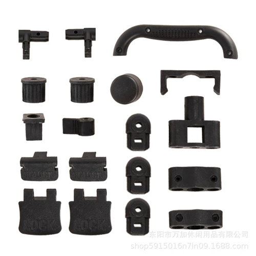 Дорожная тележка для кемпинга, прицеп, складная пластиковая корзина для покупок с аксессуарами, полный комплект