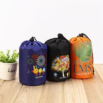 Mesh nylon beam pocket Polyester Draw Rope Bag Oxford Cloth Collection Pocket Rope Wrap down jacket Bag Travel Bag