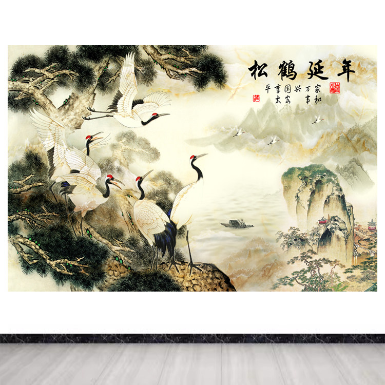 掛軸／松鹤延年／銘刻あり 掛軸／松鹤延年／銘刻あり - メルカリ