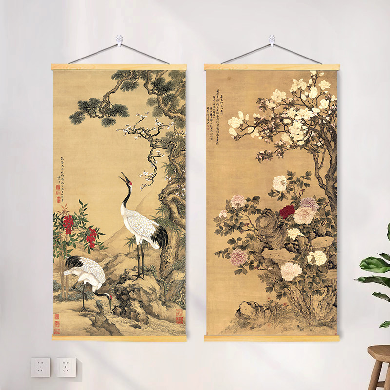 松鹤延年国画挂画-松鹤延年国画挂画促销价格、松鹤延年国画挂画品牌- 淘宝