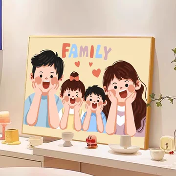 一家五口数字油画-一家五口数字油画促销价格、一家五口数字油画