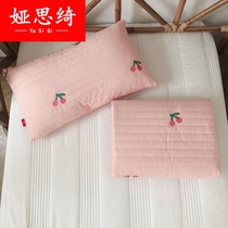 Korean ins baby mattress 100% cotton washed cotton baby sheets thickened quilted mat Bed cover cushion can be customized