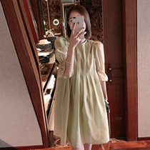 Maternity dress Summer dress Outside wear fashion small fragrance High sense maternity dress temperament short sleeve summer skirt