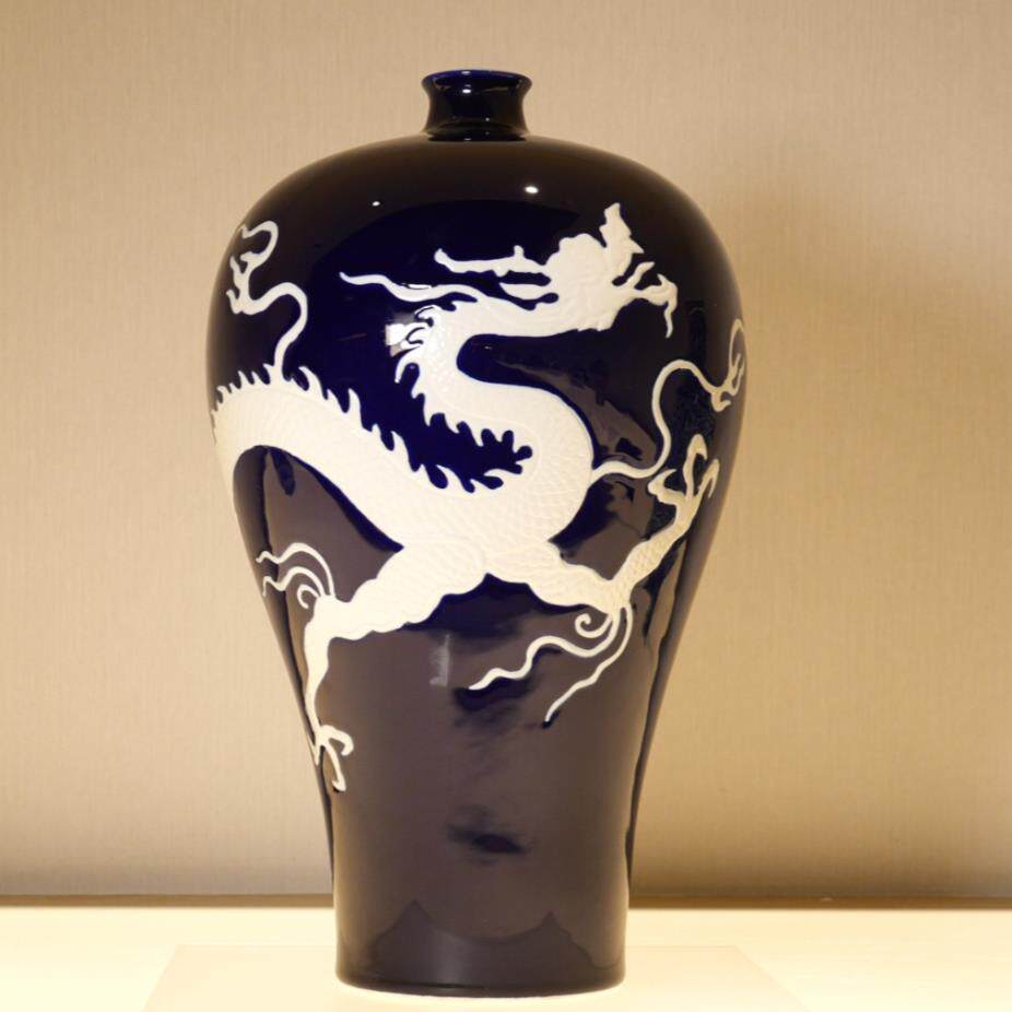 霁蓝釉白龙纹梅瓶-霁蓝釉白龙纹梅瓶促销价格、霁蓝釉白龙纹梅瓶品牌- 淘宝