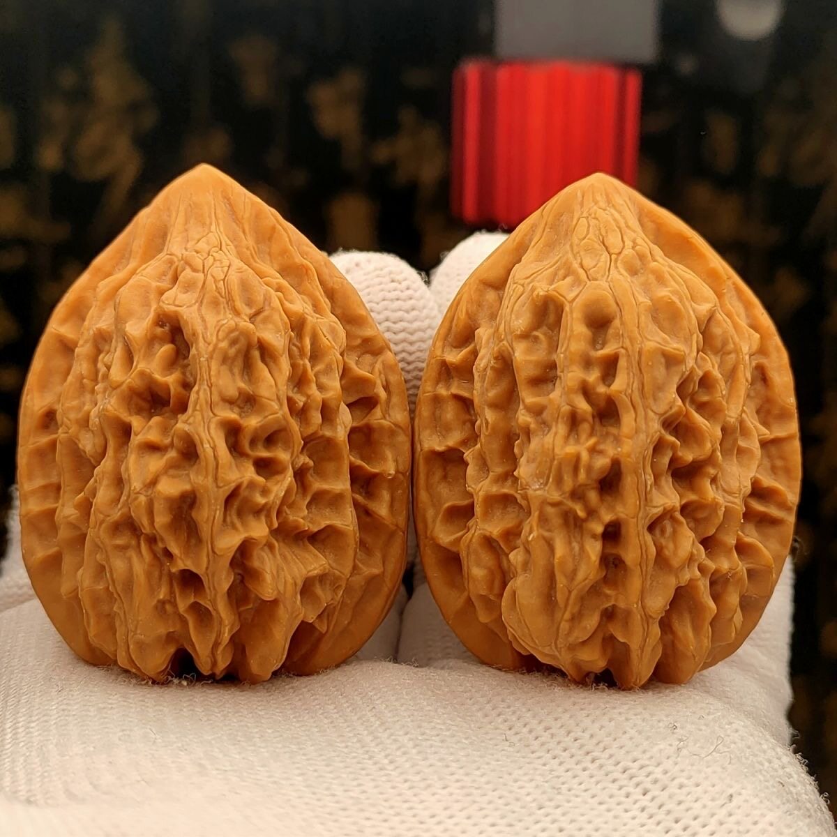 文玩堂：瀋陽鶏心文玩胡桃（高级品）特卖不刀 鸡心桃核-鸡心桃核促销