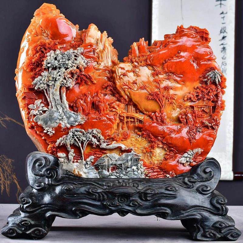 中国　玉石寿山石彫刻　唐子桃刻　置物　V　R5646 寿山石原石雕刻-寿山石原石雕刻促销价格、寿山石原石雕刻品牌- 淘宝