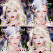(Half a soft peach) (black and white Swan Lake) remake Sword Net 3 into women pinch face face data sword three