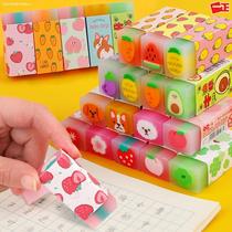Primary school student fruit eraser Student-specific creative cartoon cherry blossom eraser cute super cute learning stationery supplies