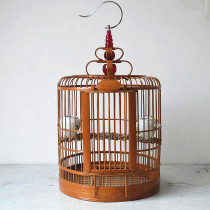 Thrush bird cage bamboo Guizhou boutique handmade full set of accessories universal raw head medium and large starlet Ge Chuan cage