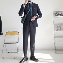 Dongdaemun slim mens suit suit casual business dress wedding groom small suit male trend British style