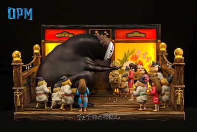 taobao agent OPM Hayao Miyazaki Small Scene Series Series 002-Away and Chihiro Statue Handmade Anime