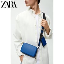 ZARA Spring New Pint Mens Bag Blue Casual Tide Pack Single Shoulder Diagonal Satchel 3637820011