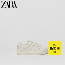 ZARA childrens shoes baby parent-child series cow leather toddler sports white shoes 18453830001