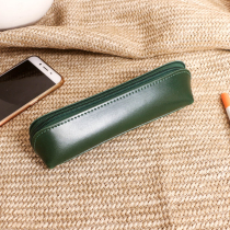 Creative stationery small gift retro simple solid color College student capacity pen bag men and women pencil box junior high school version