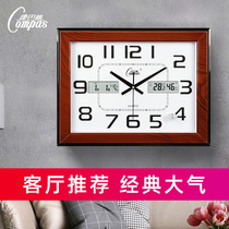 Kangba silent wall clock living room Chinese quartz clock creative clock home simple modern clock Wall watch