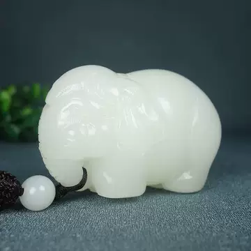 和田玉の置物 和田玉大象摆件-和田玉大象摆件促销价格、和田玉大象摆件品牌- 淘宝