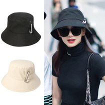 French Qi Wei with the same fisherman hat female Korean version of the tide wild sun hat summer sunscreen face small pin visor tide