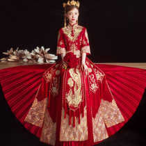 Xiuhe clothing bride 2021 new dress female wedding toast clothing Chinese wedding dress large size wedding couple suit